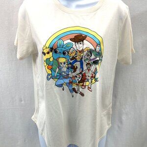 Disney Pixar Toy Story 4 Cast Characters Large Cream Colored Shirt (11-13)